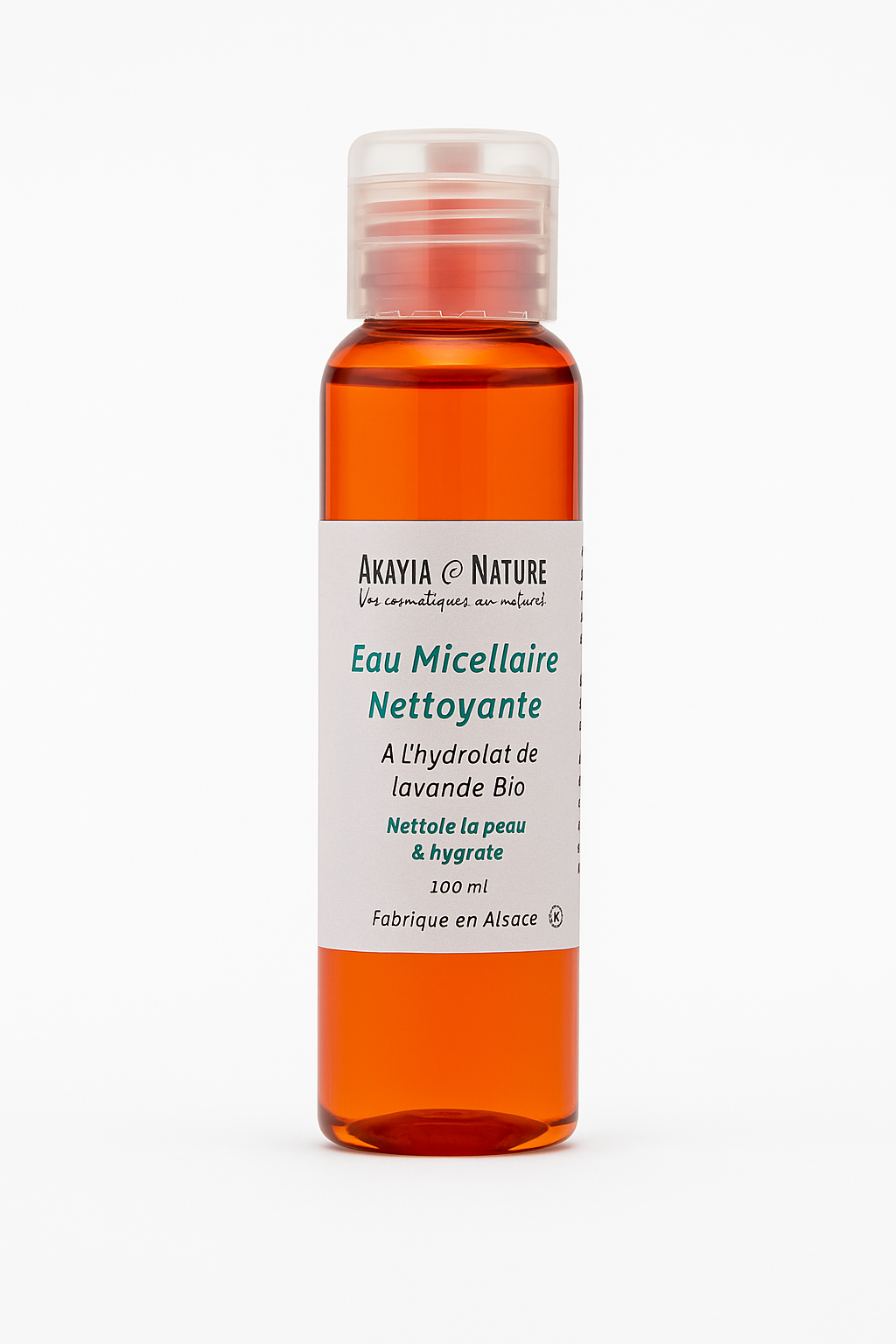 Eau micellaire nettoyante hydrolat lavande bio Akayia Nature — 50ml peaux sensibles