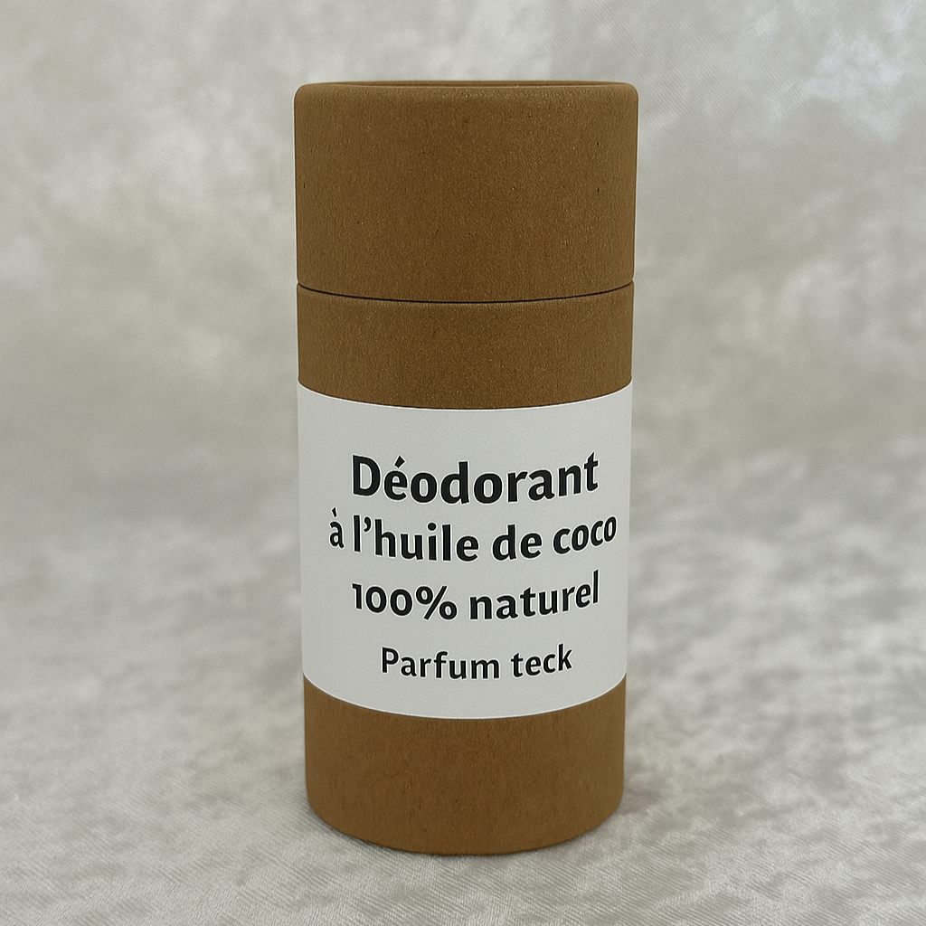 🌿 Déodorant Solide – Parfum Teck - Neutralise les odeurs 75 grammes