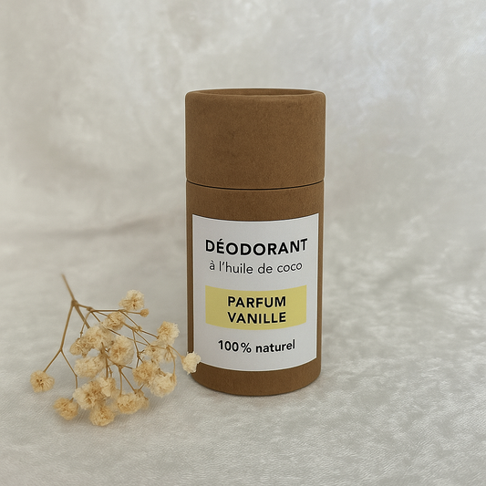 🌿 Déodorant Solide – Parfum Vanille - Neutralise les odeurs 75 grammes
