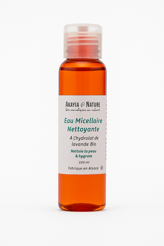 Eau micellaire nettoyante hydrolat lavande bio Akayia Nature — 50ml peaux sensibles