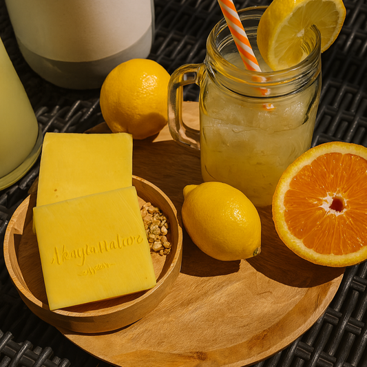 Savon Hélios huile essentielle citron orange Akayia Nature — surgras saponifié à froid