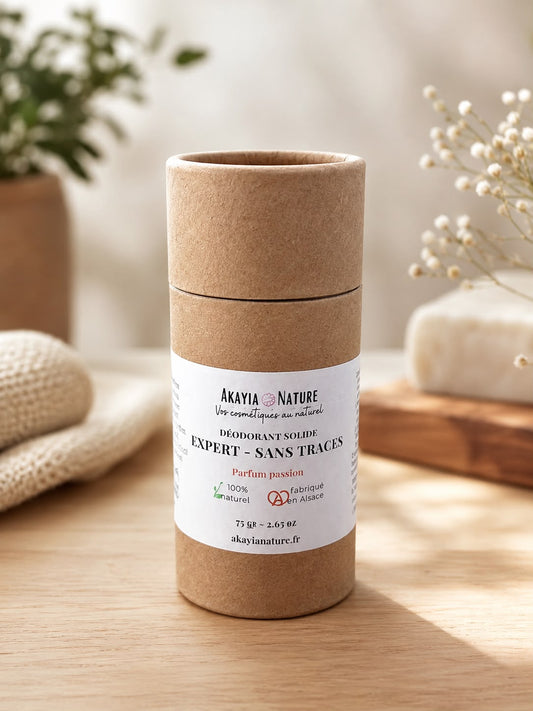 Déodorant solide expert sans traces 75g — Akayia Nature, fait main en Alsace