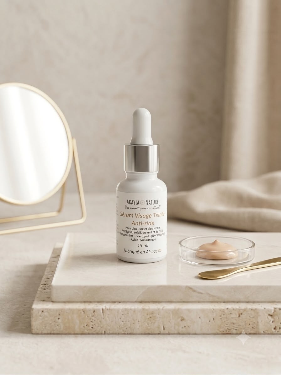 Sérum Visage Teinté - Bakuchiol & Acide Hyaluronique - Anti-Âge - 30ml